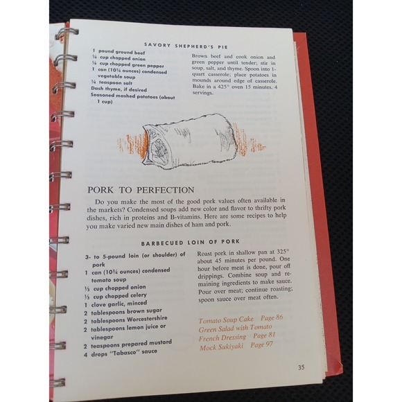 Cooking with Soup – A Campbell Cookbook 1969 Vintage Revised Edition Spiral-B... - Picture 13 of 14